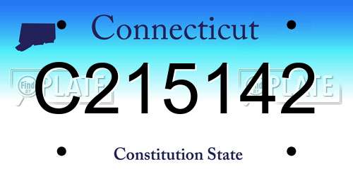 C215142 Connecticut License Plate