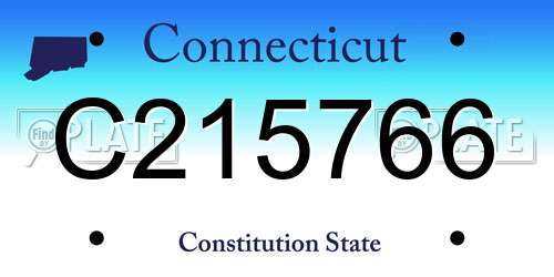 C215766 Connecticut License Plate