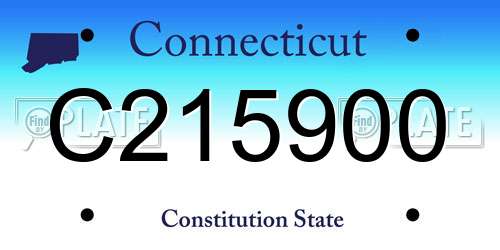 C215900 Connecticut License Plate