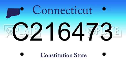 C216473 Connecticut License Plate