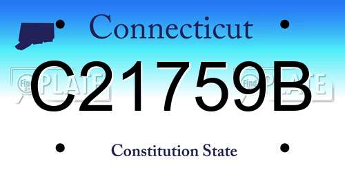 C21759B Connecticut License Plate