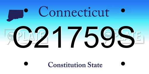 C21759S Connecticut License Plate