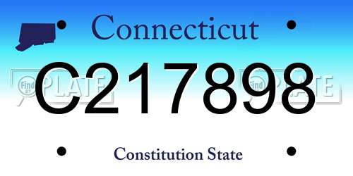 C217898 Connecticut License Plate