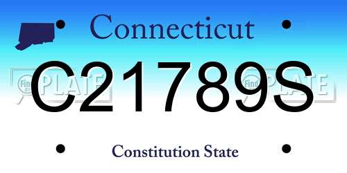 C21789S Connecticut License Plate