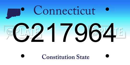C217964 Connecticut License Plate