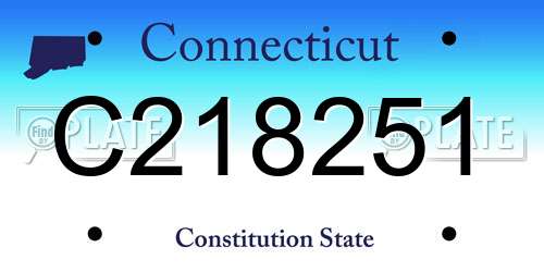 C218251 Connecticut License Plate