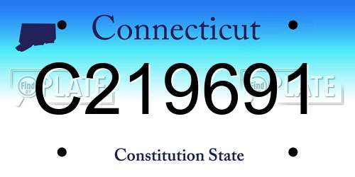 C219691 Connecticut License Plate
