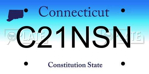 C21NSN Connecticut License Plate