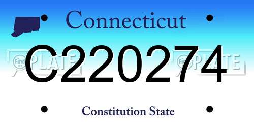 C220274 Connecticut License Plate
