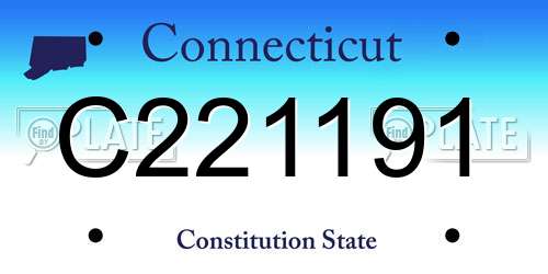 C221191 Connecticut License Plate