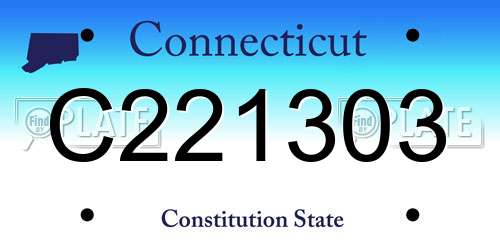 C221303 Connecticut License Plate