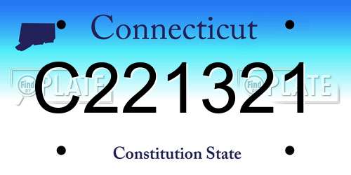 C221321 Connecticut License Plate