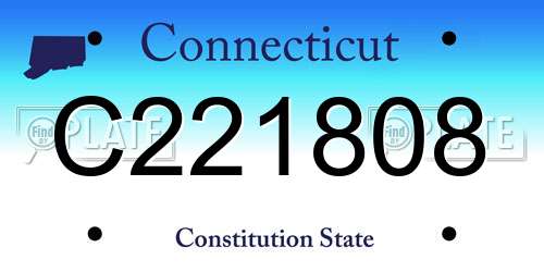 C221808 Connecticut License Plate