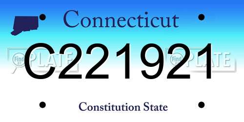 C221921 Connecticut License Plate