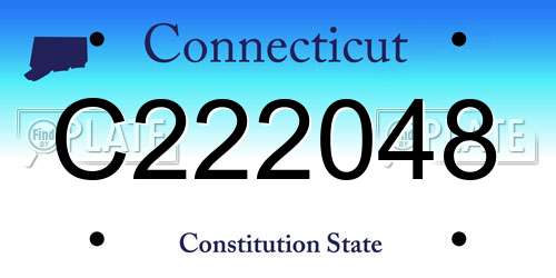 C222048 Connecticut License Plate