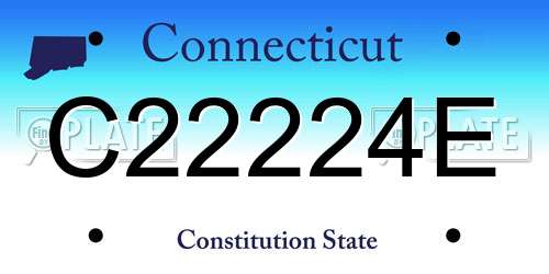 C22224E Connecticut License Plate
