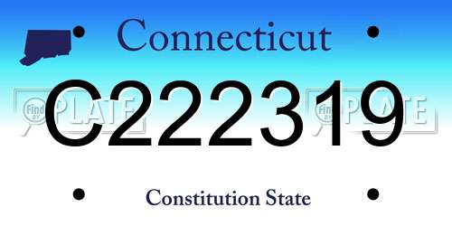 C222319 Connecticut License Plate