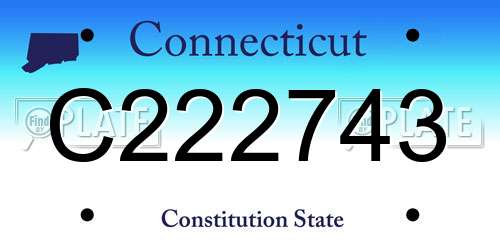 C222743 Connecticut License Plate