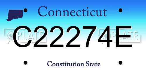 C22274E Connecticut License Plate