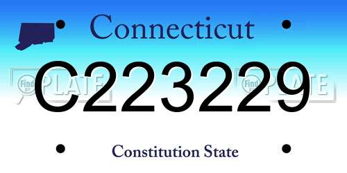 C223229 Connecticut License Plate