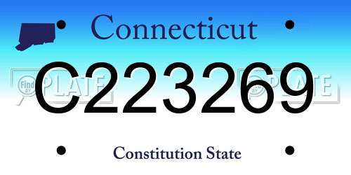 C223269 Connecticut License Plate