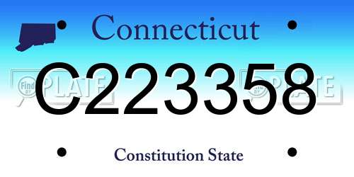 C223358 Connecticut License Plate