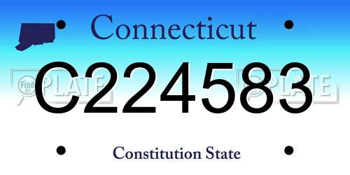 C224583 Connecticut License Plate