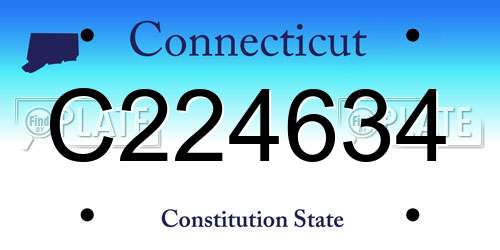 C224634 Connecticut License Plate