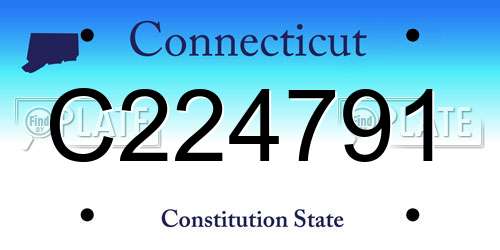 C224791 Connecticut License Plate