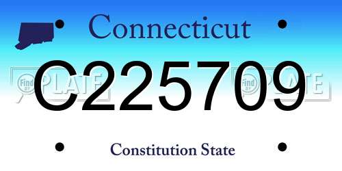 C225709 Connecticut License Plate