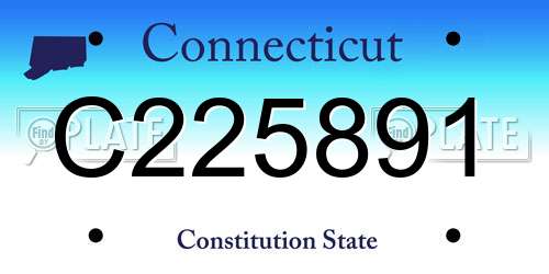 C225891 Connecticut License Plate