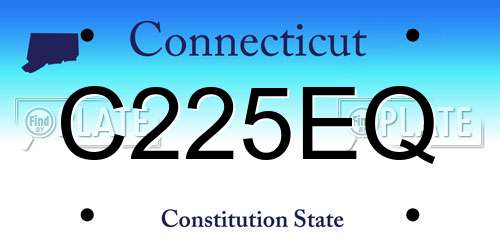 C225EQ Connecticut License Plate