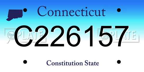 C226157 Connecticut License Plate