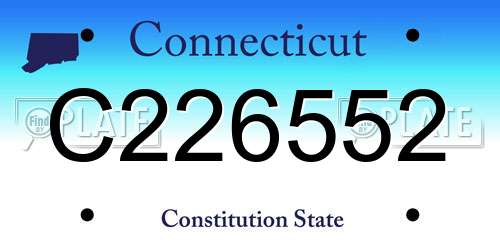 C226552 Connecticut License Plate