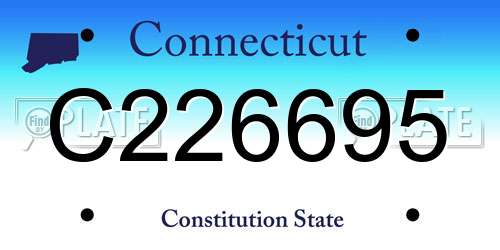 C226695 Connecticut License Plate