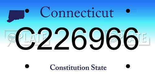 C226966 Connecticut License Plate
