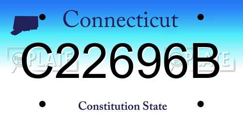 C22696B Connecticut License Plate