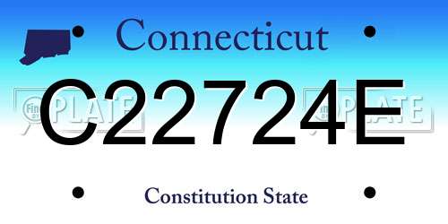 C22724E Connecticut License Plate