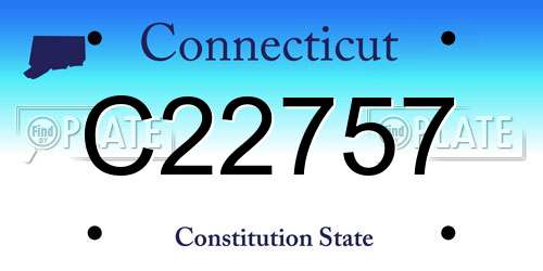 C22757 Connecticut License Plate