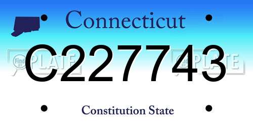 C227743 Connecticut License Plate