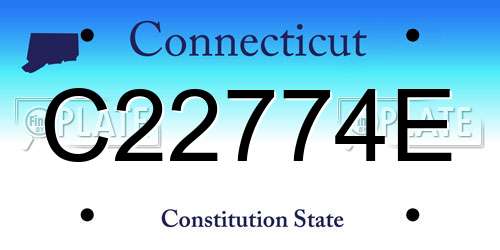 C22774E Connecticut License Plate