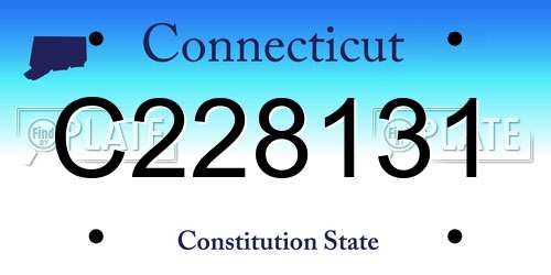 C228131 Connecticut License Plate