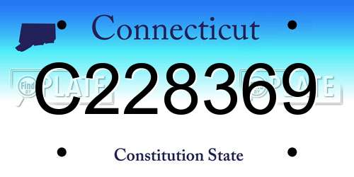 C228369 Connecticut License Plate