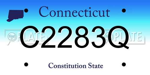 C2283Q Connecticut License Plate
