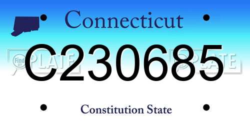 C230685 Connecticut License Plate