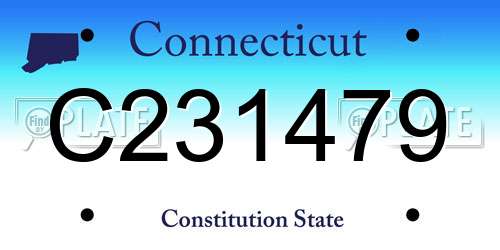C231479 Connecticut License Plate