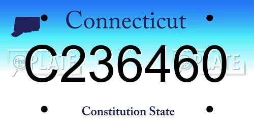 C236460 Connecticut License Plate