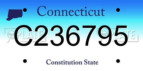 C236795 Connecticut License Plate