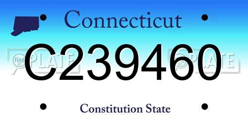 C239460 Connecticut License Plate