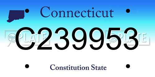 C239953 Connecticut License Plate